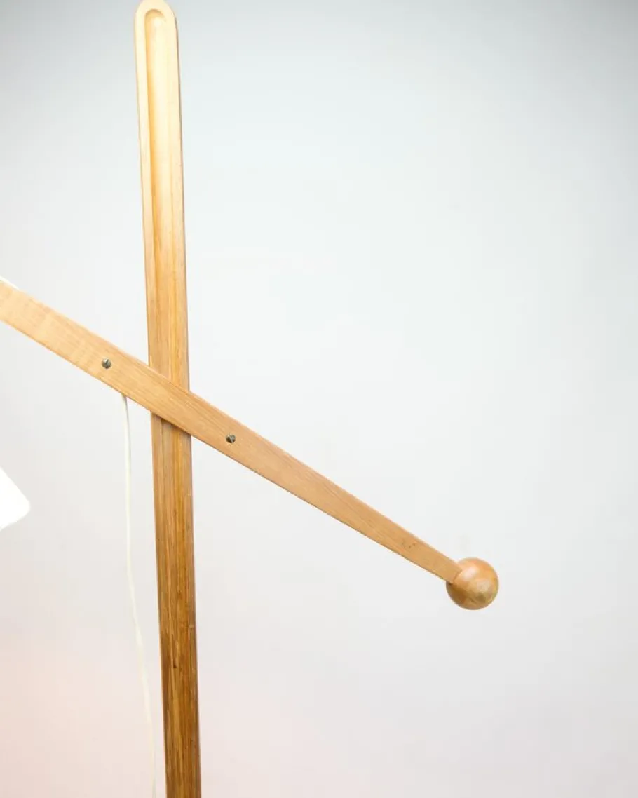 Outlet Pamono Model 325 Floor Lamp in Teak by Vilhelm Wohlert for Le Klint, 1950s
