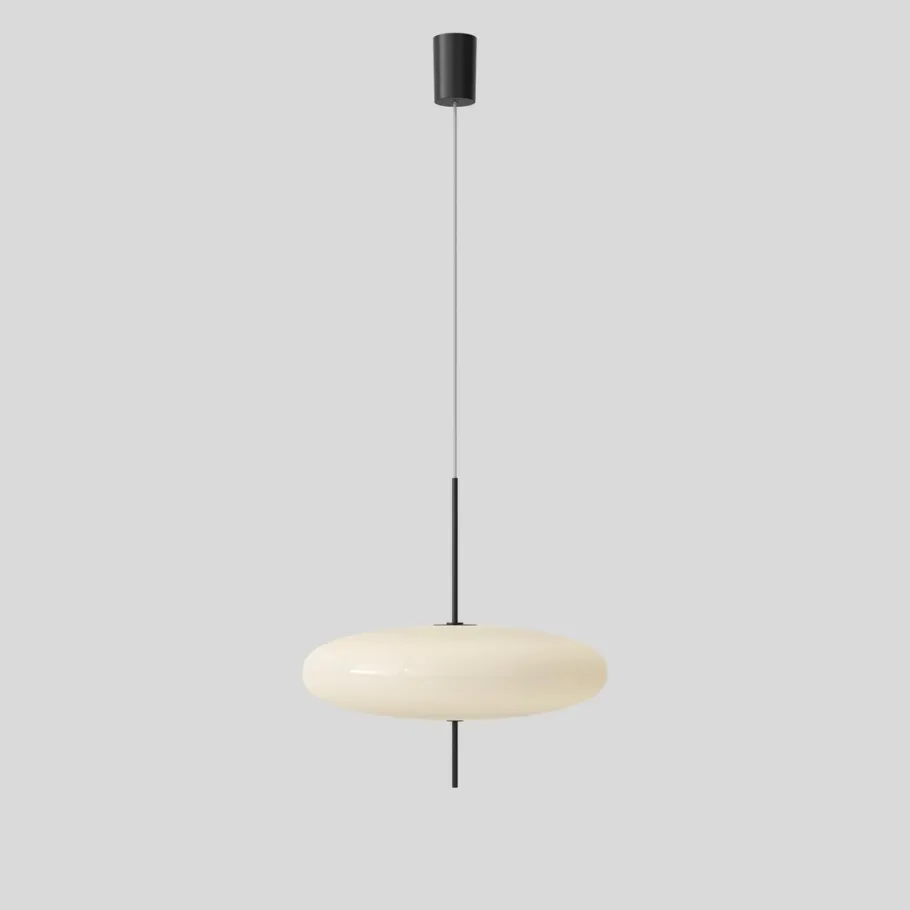 Best Pamono Model 2065 Lamp with White Diffuser and Black Hardware by Gino Sarfatti