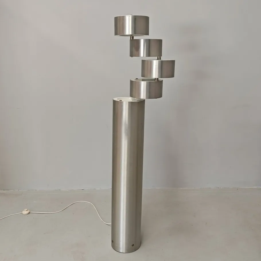 Outlet Pamono Model Domingo Cylindrical Floor Lamp by F. Sartoni for Stilux, 1970s
