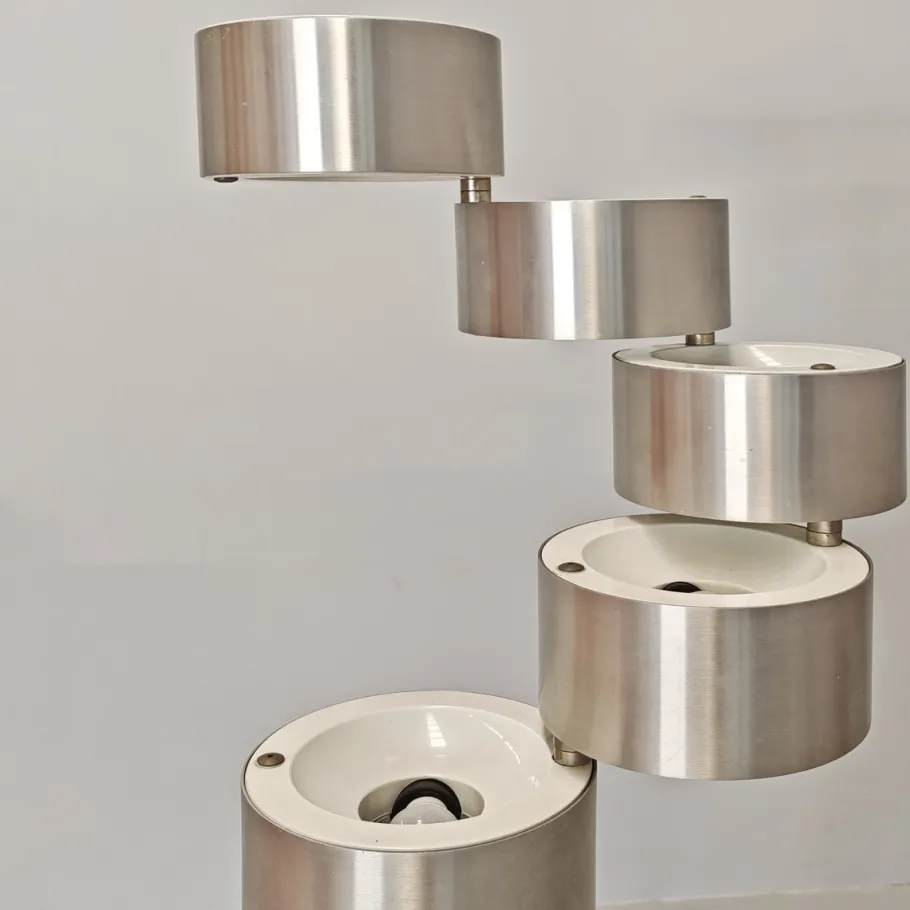 Outlet Pamono Model Domingo Cylindrical Floor Lamp by F. Sartoni for Stilux, 1970s