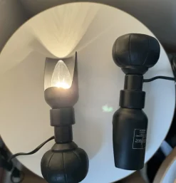 Best Pamono Model P600 Table Lamps in Black by Gino Sarfatti for Arteluce, Set of 2