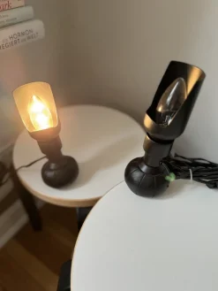 Best Pamono Model P600 Table Lamps in Black by Gino Sarfatti for Arteluce, Set of 2