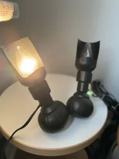 Best Pamono Model P600 Table Lamps in Black by Gino Sarfatti for Arteluce, Set of 2