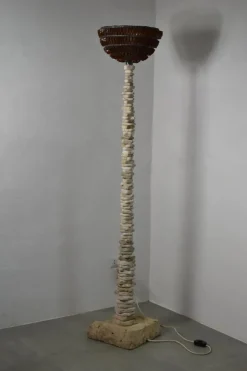 New Pamono Model Schegge Ambra Floor Lamp by Peppino Campanella