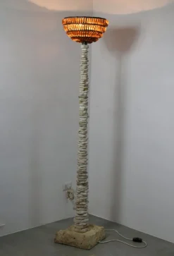 New Pamono Model Schegge Ambra Floor Lamp by Peppino Campanella