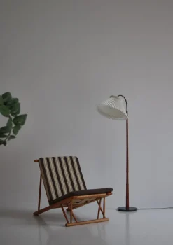 Hot Pamono Modern Danish Teak and Hand Folded Le Klint Shade Floor Lamp by Kaare Klint, 1950s