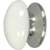 Best Pamono Modern Italian Round Base Wall Light in Opaline Glass and Metal attributed to Valenti Luce, 1970s