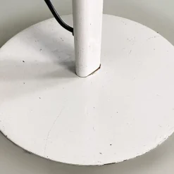 Discount Pamono Modern Italian White Metal and Knurled Glass Floor Lamp, 1980s