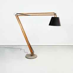 Online Pamono Modern Italian Wooden and Iron Floor Lamp Golia, 2000s