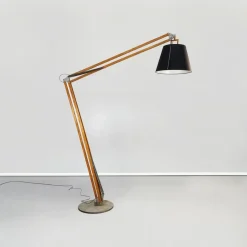 Online Pamono Modern Italian Wooden and Iron Floor Lamp Golia, 2000s