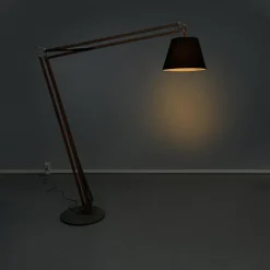 Online Pamono Modern Italian Wooden and Iron Floor Lamp Golia, 2000s