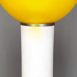 Sale Pamono Modern Italian Yellow Glass Floor Lamp by Annig Sarian for Kartell, 1970s