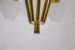 Best Pamono Modernist 9 Arm Light Light in Solid Brass from Vereinigte Werkstätten München, 1950s