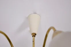 Best Pamono Modernist 9 Arm Light Light in Solid Brass from Vereinigte Werkstätten München, 1950s