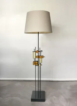 Clearance Pamono Modernist Floor Lamp by Svend Aage Holm Sorensen for Holm Sørensen & Co., Denmark, 1960s