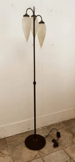 Clearance Pamono Molano Murano Glass Wrought Iron Floor Lamp