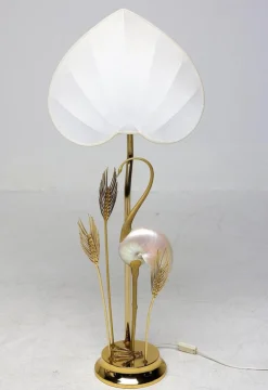 Online Pamono Monumental Gilt Brass Floor Lamp by Antonio Pavia, 1970
