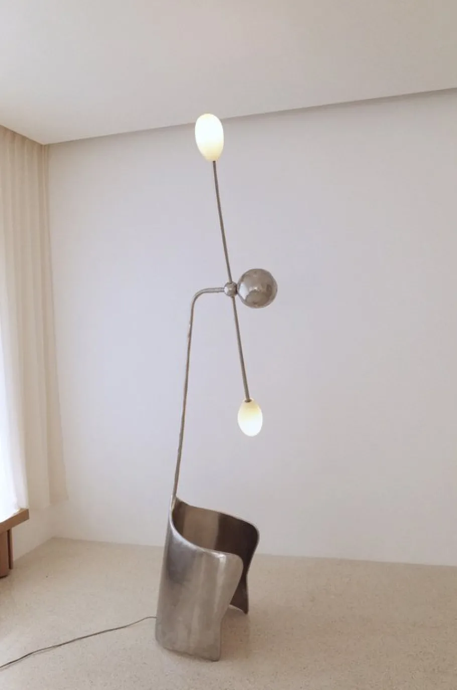 Best Pamono Moulin Floor Lamp in Inox Stainless Steel by Atelier Ellery