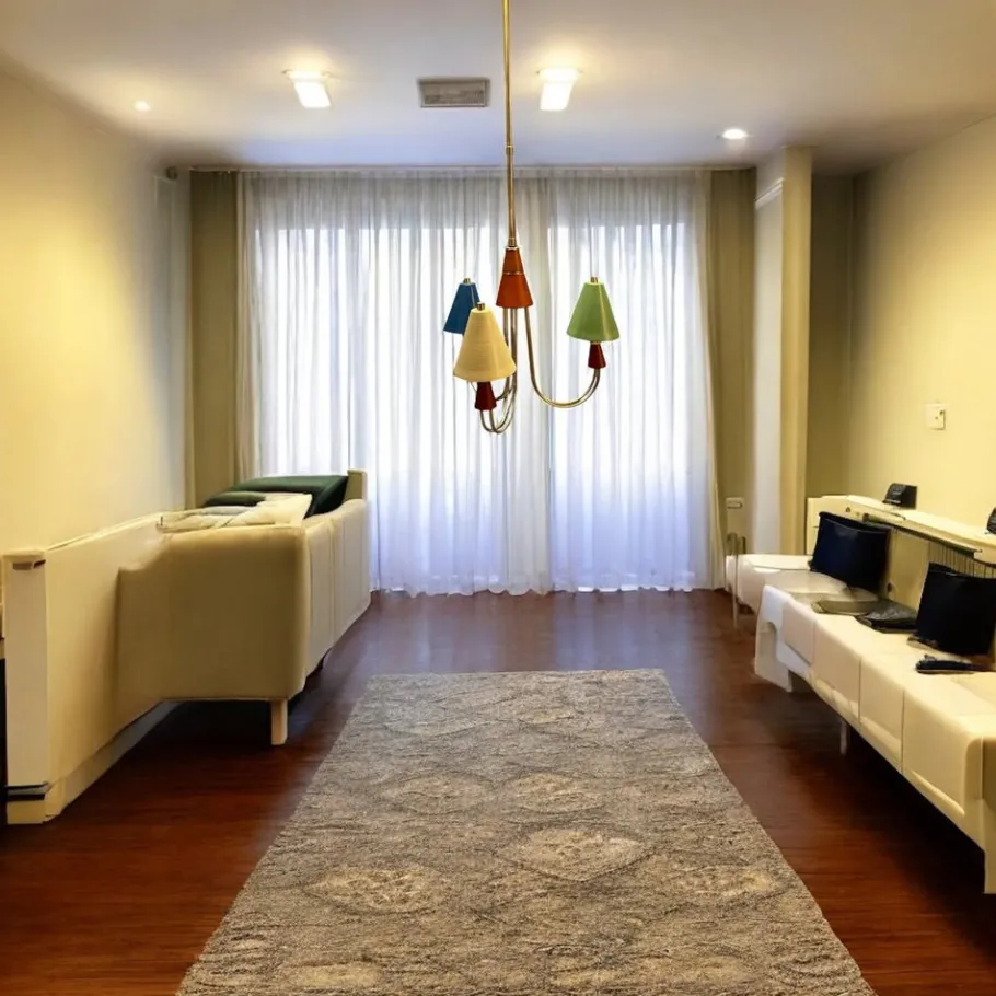 Discount Pamono Multicolored Brass Pendant, 1980s