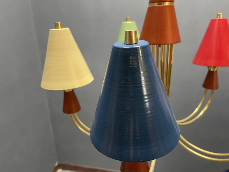 Discount Pamono Multicolored Brass Pendant, 1980s