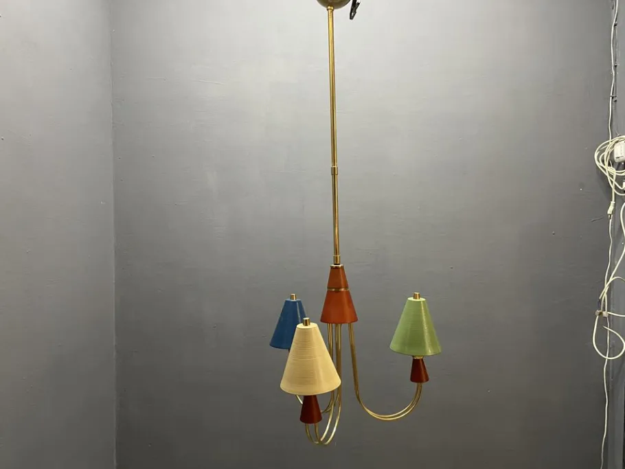 Discount Pamono Multicolored Brass Pendant, 1980s