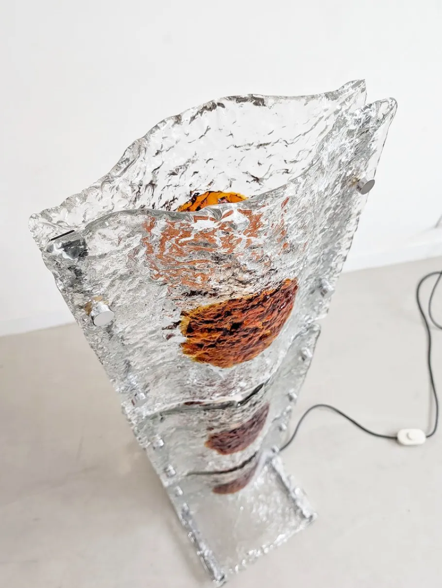 Outlet Pamono Murano Floor Lamp by Toni Zuccheri for A.V. Mazzega 1970s
