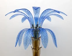 Clearance Pamono Murano Glass and Brass Palm Tree Floor Lamp, 1970s