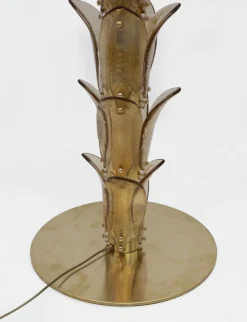 Clearance Pamono Murano Glass and Brass Palm Tree Floor Lamp, 1970s