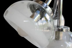 Best Pamono Murano Glass and Chrome 4-Arm Chandelier attributed to Gaetano Sciolari, 1970s