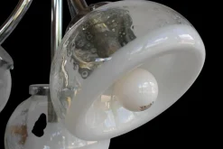 Best Pamono Murano Glass and Chrome 4-Arm Chandelier attributed to Gaetano Sciolari, 1970s