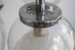 Best Pamono Murano Glass and Chrome 4-Arm Chandelier attributed to Gaetano Sciolari, 1970s