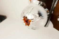 Best Pamono Murano Glass and Teak Chandelier from Mazzega, 1960s