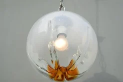 Best Pamono Murano Glass Ceiling Light Sphere from Mazzega