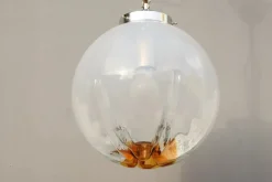 Best Pamono Murano Glass Ceiling Light Sphere from Mazzega