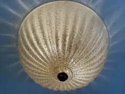 Best Pamono Murano Glass Ceiling Light by Barovier & Toso, Italy, 1960s