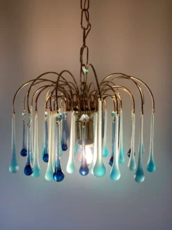 Best Pamono Murano Glass Chandelier attributed to Paolo Venini, 1970s