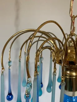 Best Pamono Murano Glass Chandelier attributed to Paolo Venini, 1970s