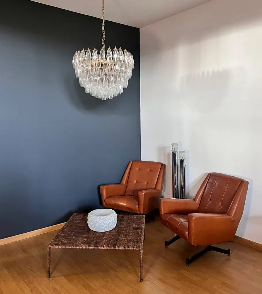 Best Pamono Murano Glass Chandelier with 111 Polyedry, 1990s