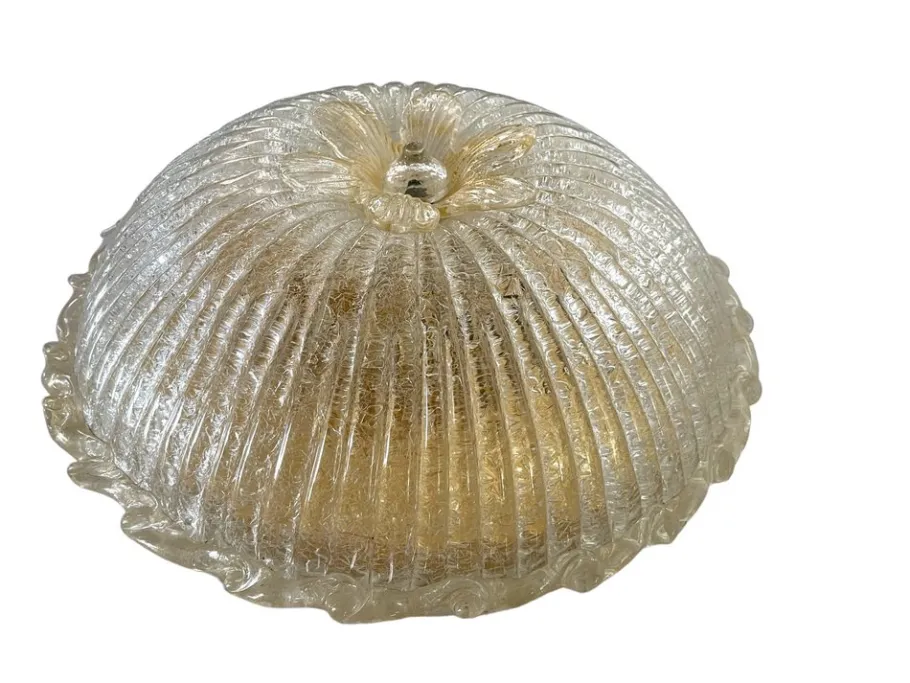 Best Pamono Murano Glass Flush Mount, 1970s