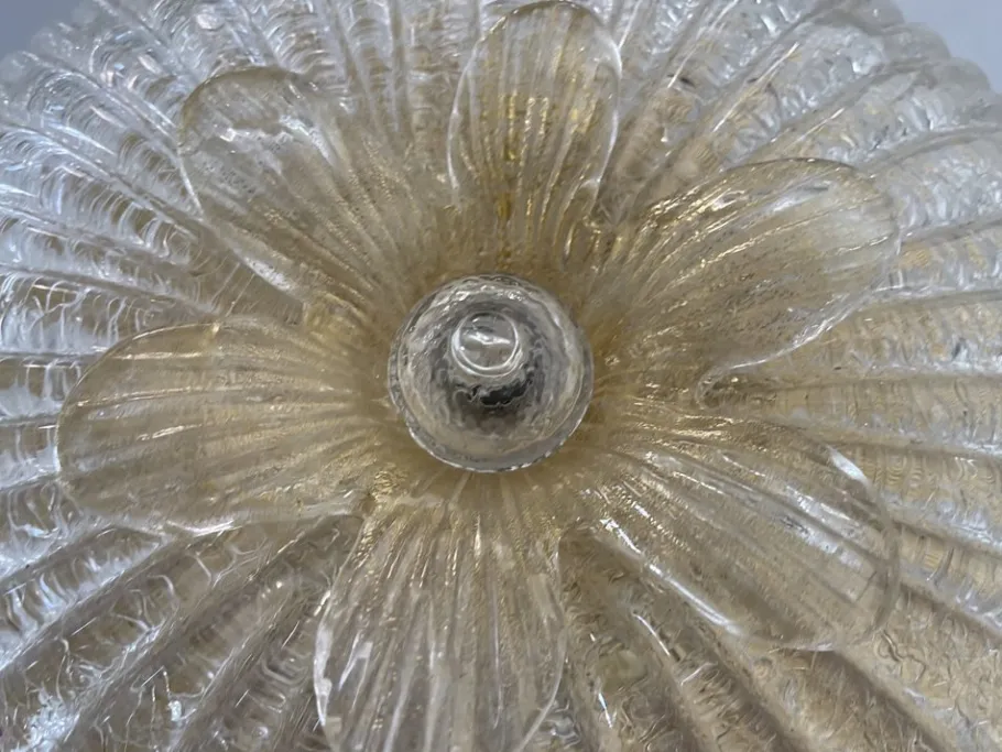 Best Pamono Murano Glass Flush Mount, 1970s