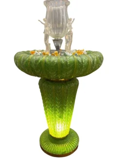 Hot Pamono Murano Glass Fountain Lamp by Barovier, 1960s