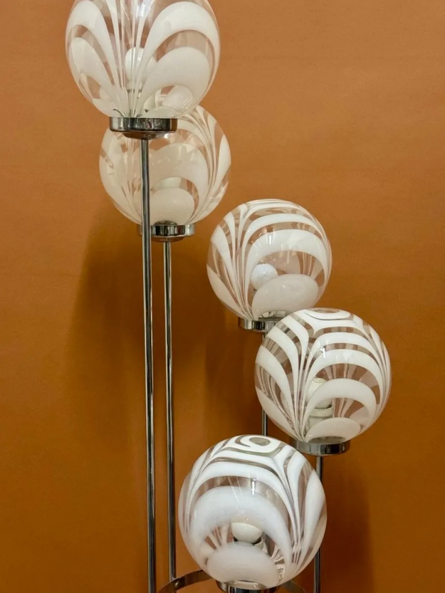 Hot Pamono Murano Glass Lamp by Toni Zucherri for Venini, 1970s