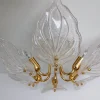 Best Pamono Murano Glass Leaf Flush Mount from Novaresi, Italy, 1970s