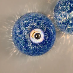 Best Pamono Murano Glass Neverrino Ceiling Lights attributed to Gae Aulenti for Vistosi, 1970s, Set of 3