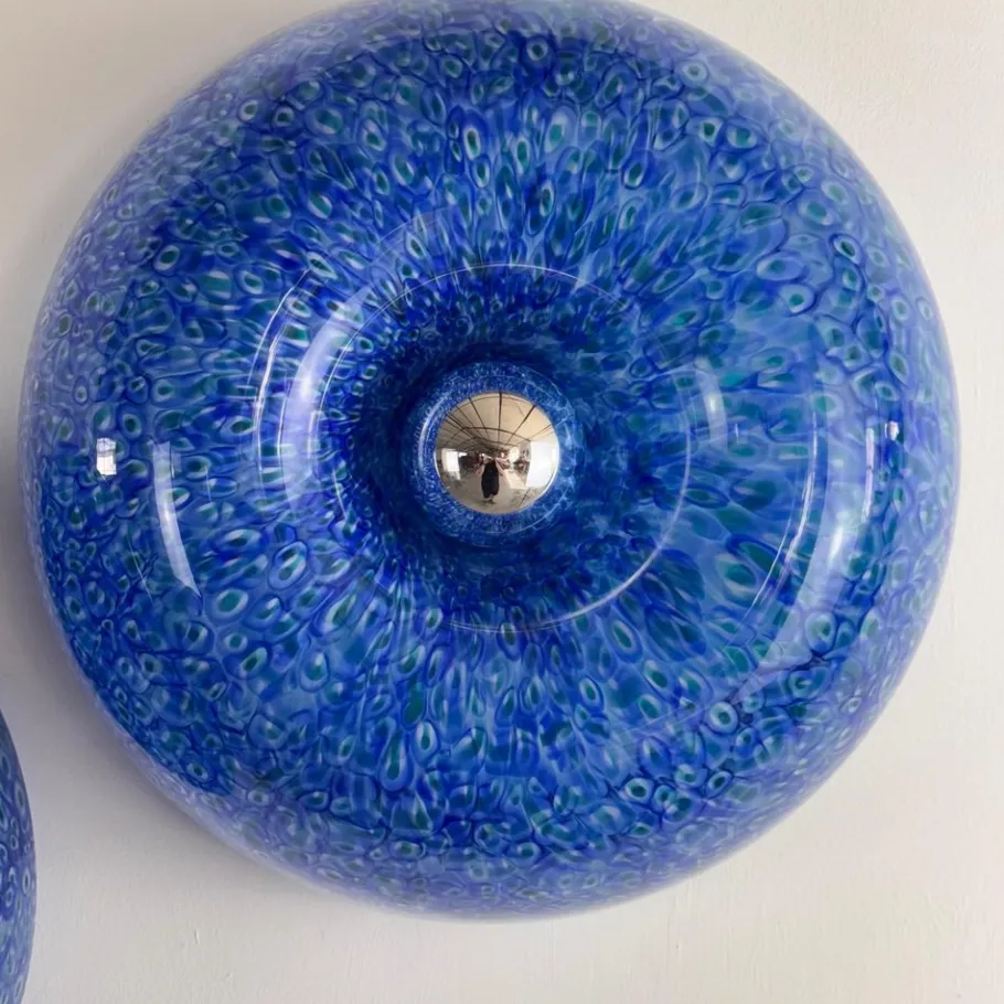 Best Pamono Murano Glass Neverrino Ceiling Lights attributed to Gae Aulenti for Vistosi, 1970s, Set of 3