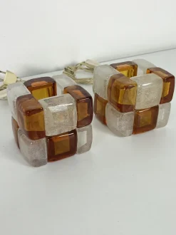 Clearance Pamono Murano Glass Table Lamps attributed to Albano Poli for Poliarte, 1970s, Set of 2