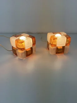 Clearance Pamono Murano Glass Table Lamps attributed to Albano Poli for Poliarte, 1970s, Set of 2