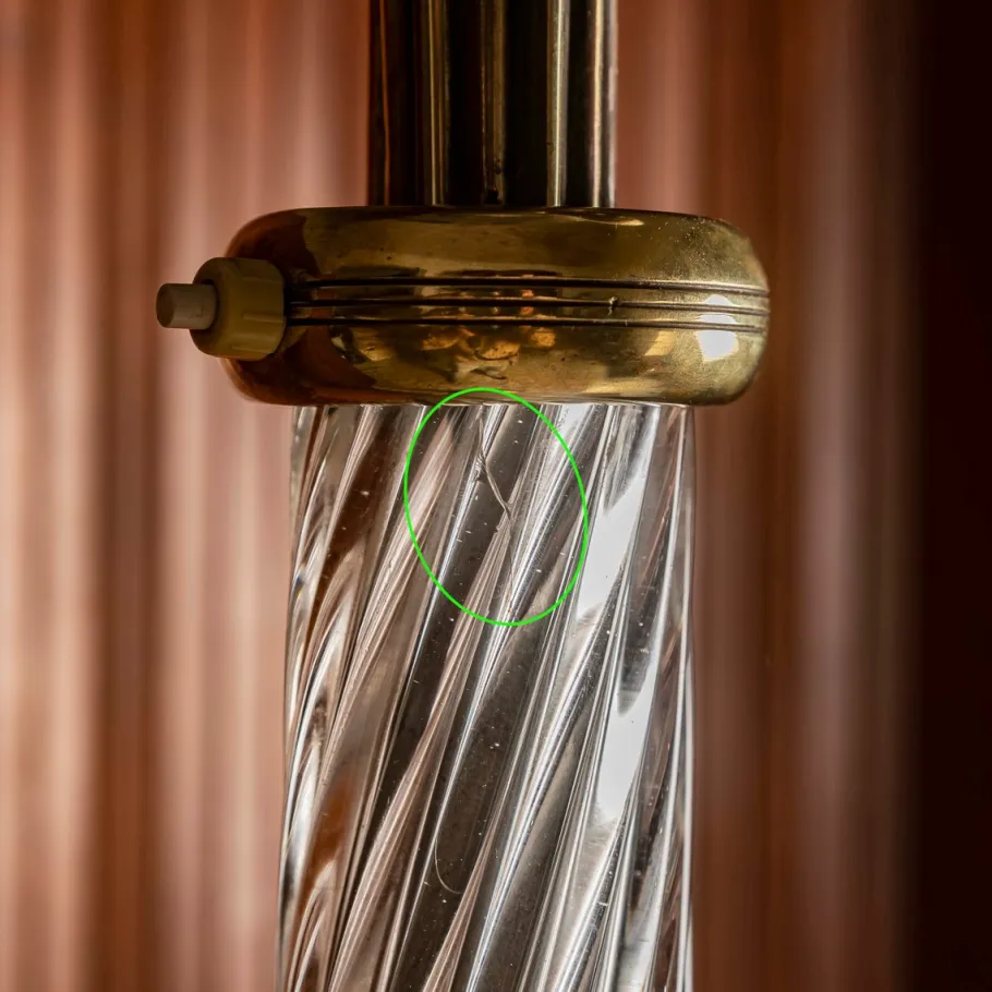 Outlet Pamono N502 Floor Lamp by Carlo Scarpa for Venini, Murano, Italy, 1930s