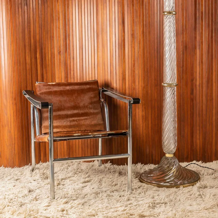 Outlet Pamono N502 Floor Lamp by Carlo Scarpa for Venini, Murano, Italy, 1930s