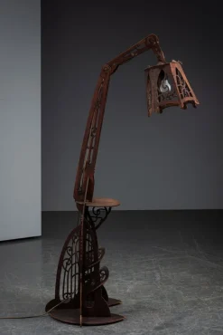 Hot Pamono Naive Amsterdam School Standing Lamp, 1920s
